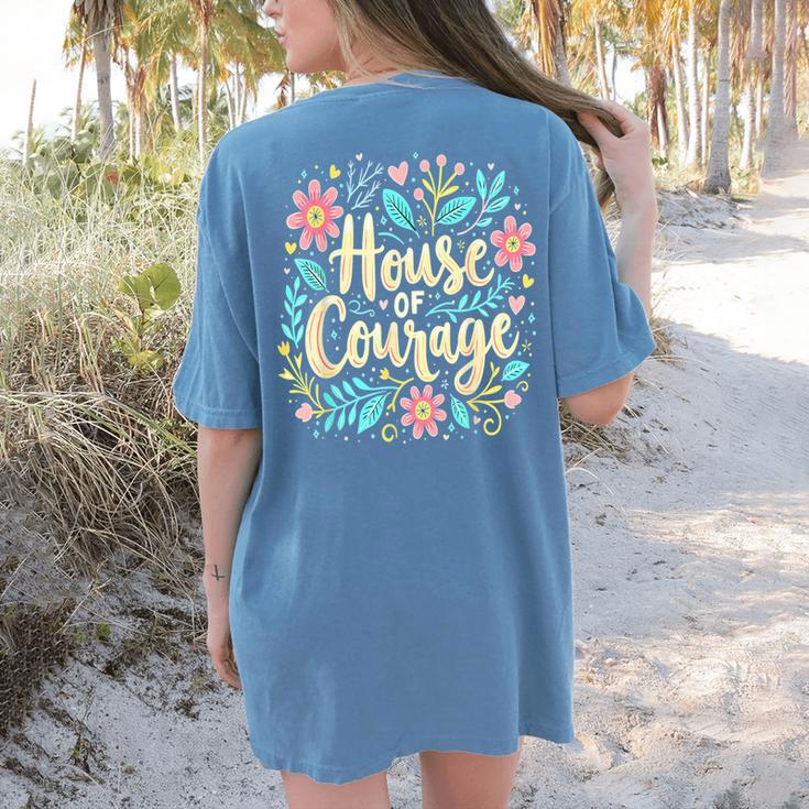House Of Courage Flowers RCA School Teacher Student Tee Women's Comfort Colors T-Shirt Back Print