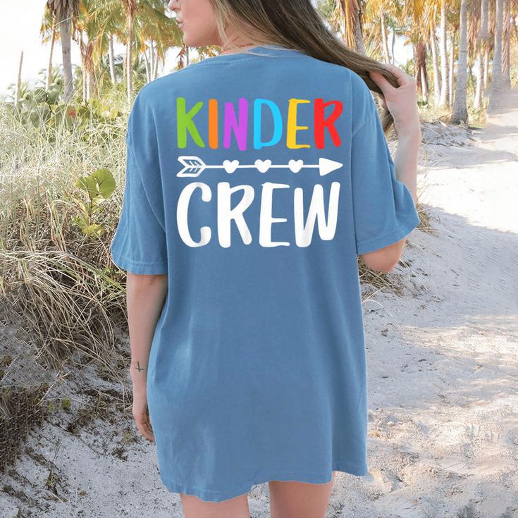 Kinder Crew Shirt Kindergarten Boy Girl Student Teacher Women's Comfort Colors T-Shirt Back Print Kinder Crew Shirt Kindergarten Boy Girl Student Teacher Women's Comfort Colors T-Shirt Back Print