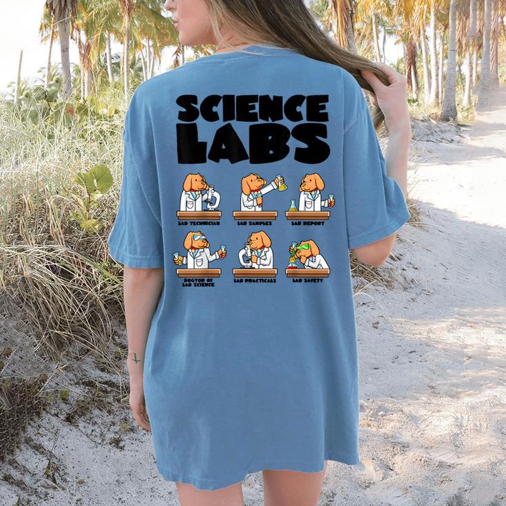 Labrador Retriever Science Labs Dog Lover Teacher Women's Comfort Colors T-Shirt Back Print