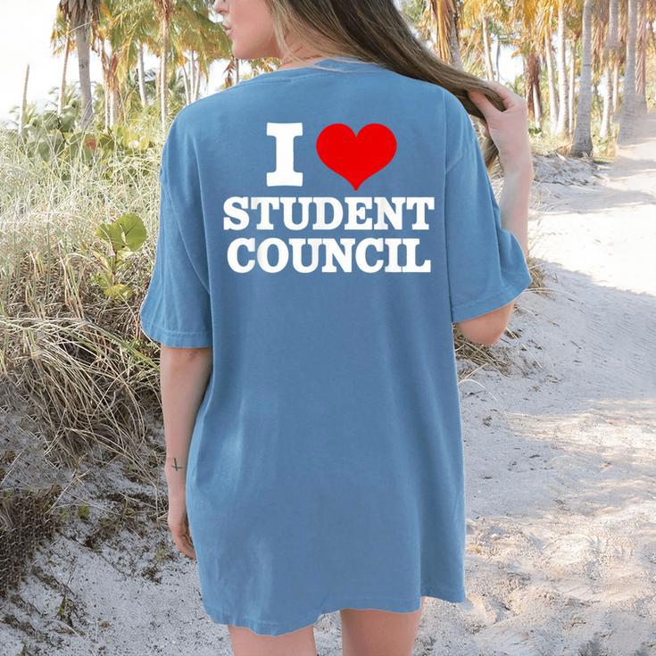 I Love Student Council Student Teacher Women's Comfort Colors T-Shirt Back Print I Love Student Council Student Teacher Women's Comfort Colors T-Shirt Back Print