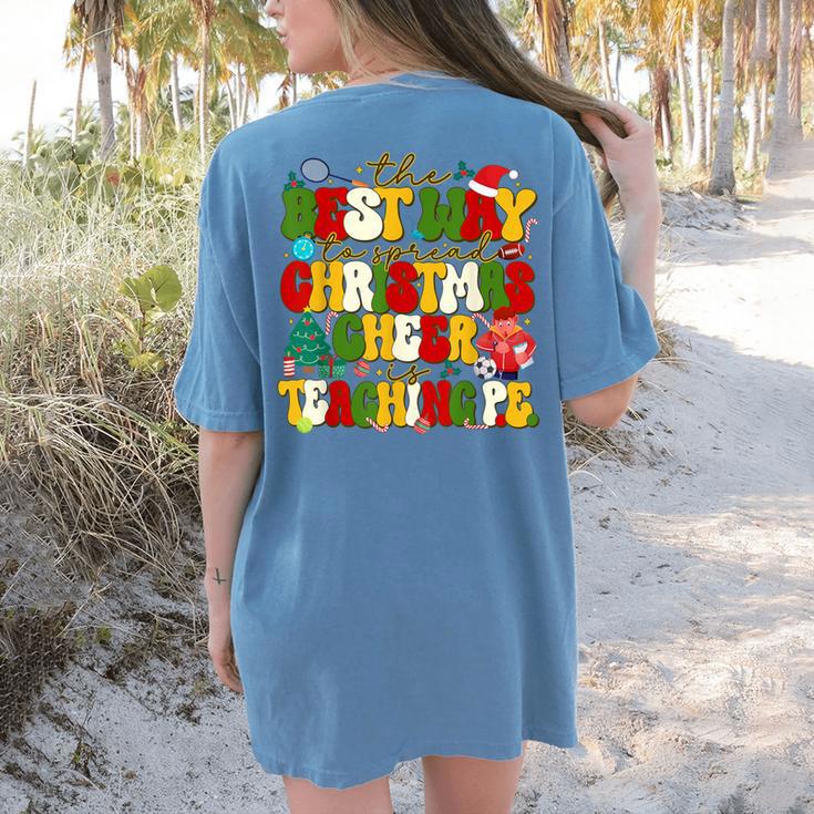 PE Teacher Christmas Holiday Women's Comfort Colors T-Shirt Back Print PE Teacher Christmas Holiday Women's Comfort Colors T-Shirt Back Print