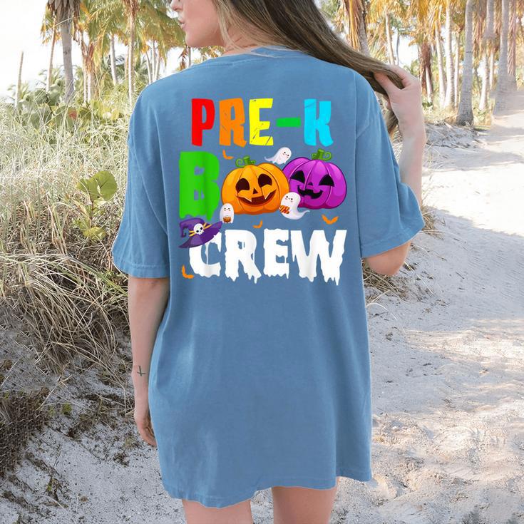 Pre K Boo Crew Halloween Costume Teachers Kids Women's Comfort Colors T-Shirt Back Print Pre K Boo Crew Halloween Costume Teachers Kids Women's Comfort Colors T-Shirt Back Print