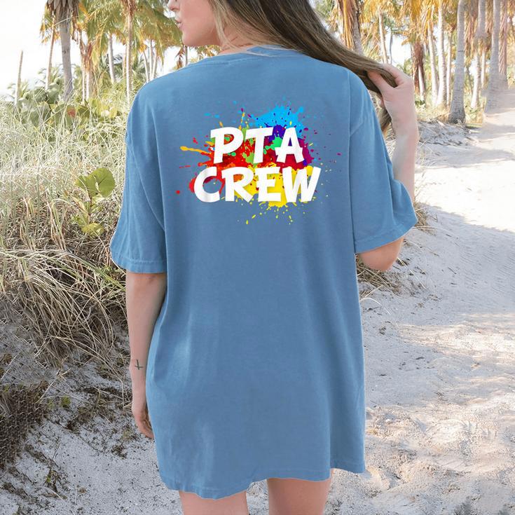 PTA Crew Back To School Volunteer Board Mom Parent Teacher Women's Comfort Colors T-Shirt Back Print PTA Crew Back To School Volunteer Board Mom Parent Teacher Women's Comfort Colors T-Shirt Back Print