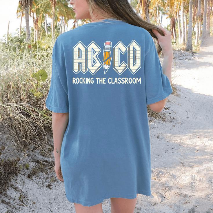 Retro Abcd Teacher Novelty Back To School Teacher Women's Comfort Colors T-Shirt Back Print Retro Abcd Teacher Novelty Back To School Teacher Women's Comfort Colors T-Shirt Back Print