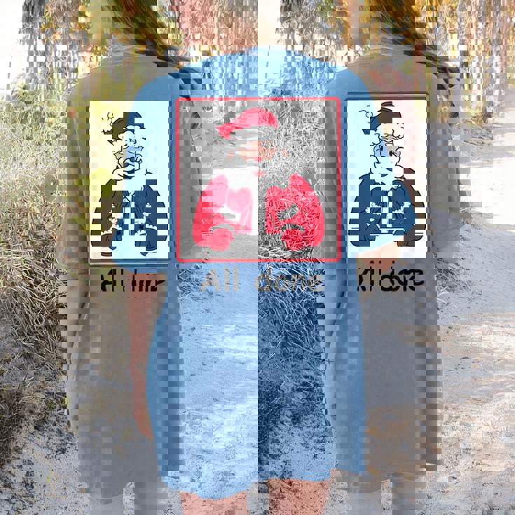 Retro All Done Christmas Special Ed Teacher Team Santa Women Women&#x27;s Comfort Colors T-Shirt Back Print