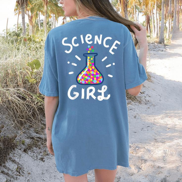 Science Girl Chemistry Biology Student Teacher Women's Comfort Colors T-Shirt Back Print