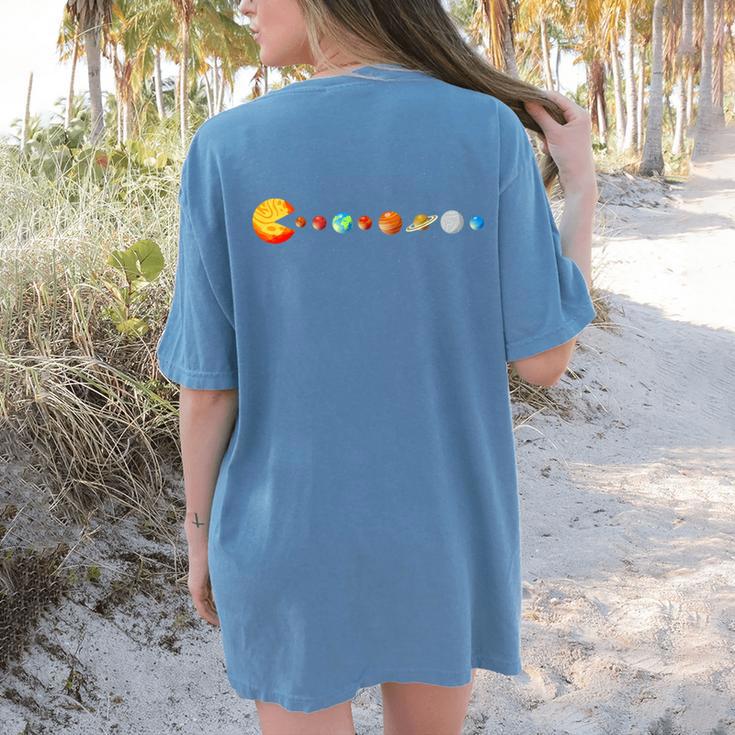 Solar System Teacher Video Games Sun Eating Planets Women's Comfort Colors T-Shirt Back Print Solar System Teacher Video Games Sun Eating Planets Women's Comfort Colors T-Shirt Back Print