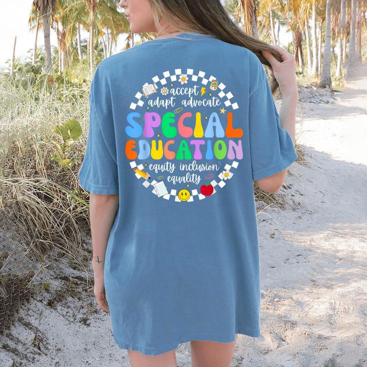 Special Education Teacher SPED Squad Team Kids Men Groovy Women's Comfort Colors T-Shirt Back Print