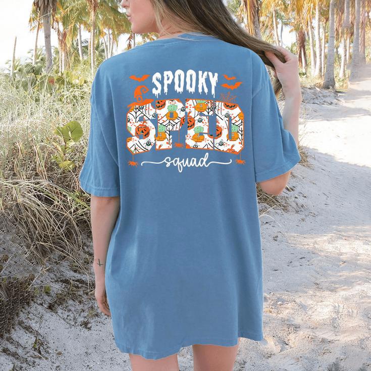 Spooky SPED Squad Special Education Teacher Halloween Ghost Women's Comfort Colors T-Shirt Back Print Spooky SPED Squad Special Education Teacher Halloween Ghost Women's Comfort Colors T-Shirt Back Print