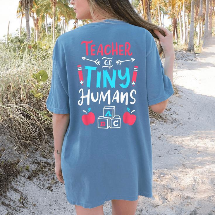 Teacher Preschool Pre K Kindergarten Women's Comfort Colors T-Shirt Back Print Teacher Preschool Pre K Kindergarten Women's Comfort Colors T-Shirt Back Print