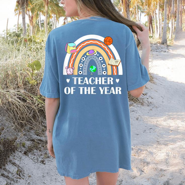 Teacher Of The Year Best Teacher Ever Men Women Women's Comfort Colors T-Shirt Back Print