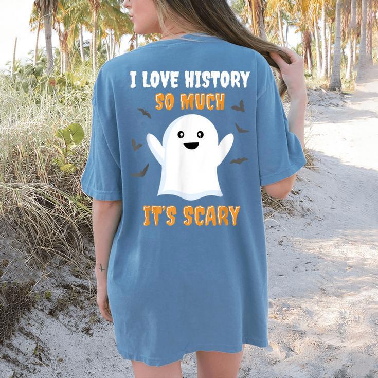 History Teacher Halloween History Class School For Men Women Kids Women's Comfort Colors T-Shirt Back Print History Teacher Halloween History Class School For Men Women Kids Women's Comfort Colors T-Shirt Back Print