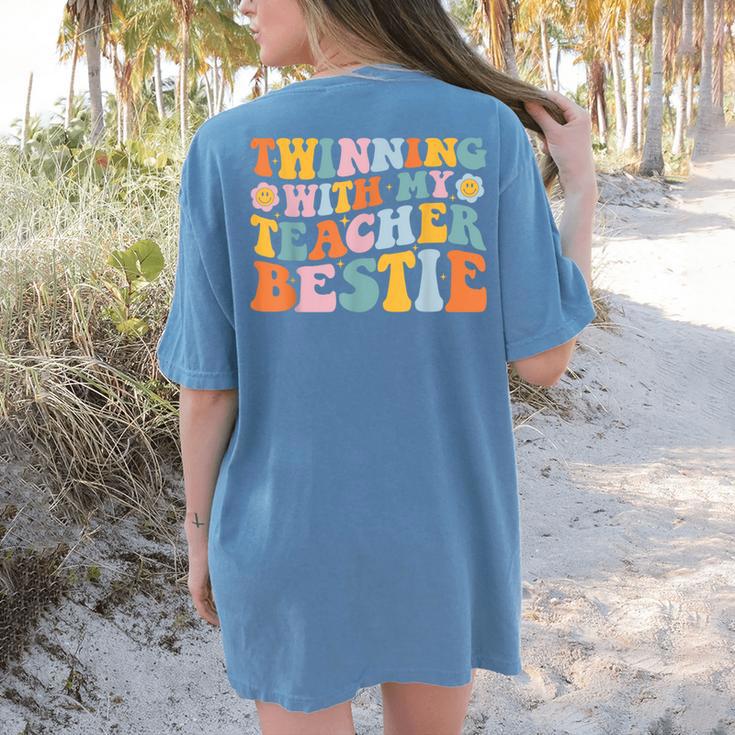 Twinning With My Teacher Bestie Twin Day Matching For Men Women Kids Women's Comfort Colors T-Shirt Back Print Twinning With My Teacher Bestie Twin Day Matching For Men Women Kids Women's Comfort Colors T-Shirt Back Print