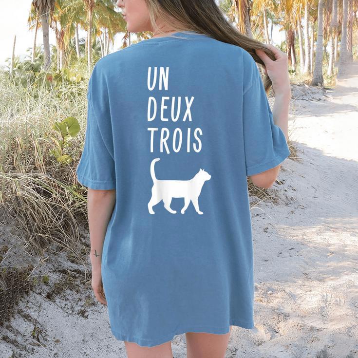 Un Deux Trois Cat Shirt French Teacher Women's Comfort Colors T-Shirt Back Print Un Deux Trois Cat Shirt French Teacher Women's Comfort Colors T-Shirt Back Print