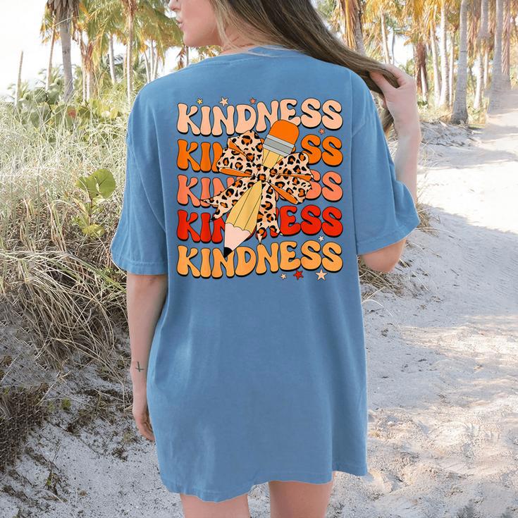 Unity Day Orange Kindness Teacher Bow Anti Bullying Be Kind Women's Comfort Colors T-Shirt Back Print Unity Day Orange Kindness Teacher Bow Anti Bullying Be Kind Women's Comfort Colors T-Shirt Back Print