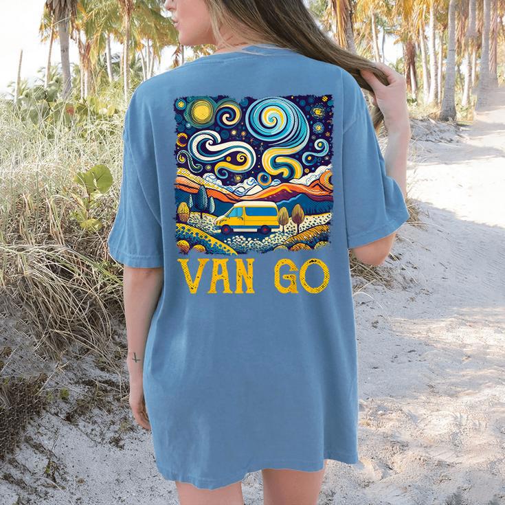 Van Go Vanlife Accessories Artist Art Teacher Women's Comfort Colors T-Shirt Back Print Van Go Vanlife Accessories Artist Art Teacher Women's Comfort Colors T-Shirt Back Print