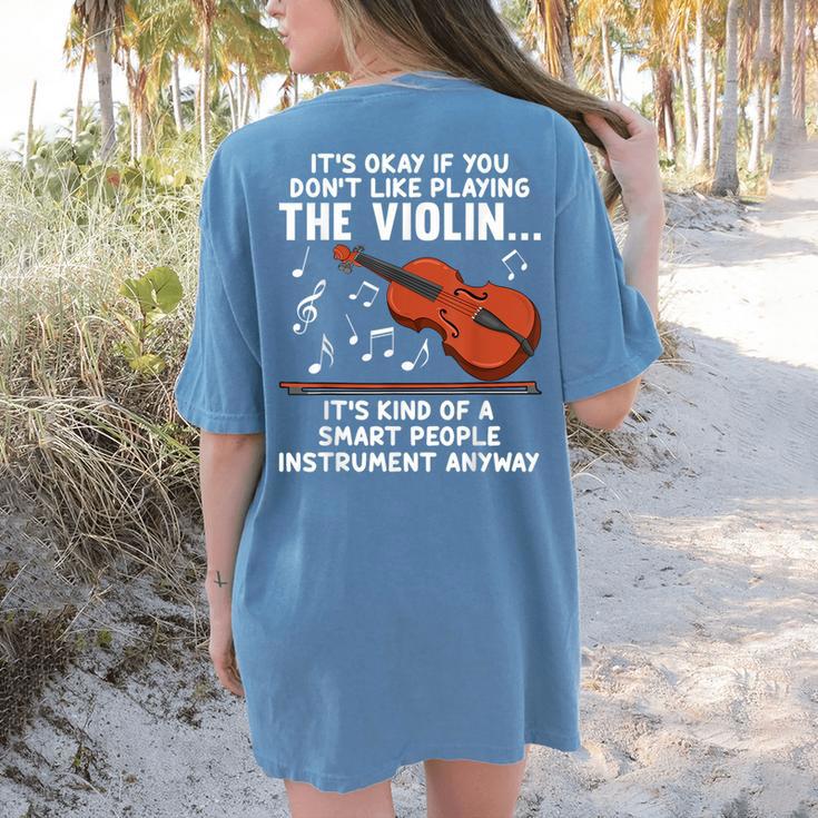 Violin Player Costume For Men Women Violin Teacher Violinist Women's Comfort Colors T-Shirt Back Print Violin Player Costume For Men Women Violin Teacher Violinist Women's Comfort Colors T-Shirt Back Print