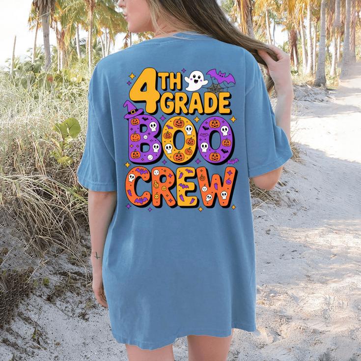 4th Grade Boo Crew Ghost Halloween Teacher Costume Women's Comfort Colors T-Shirt Back Print