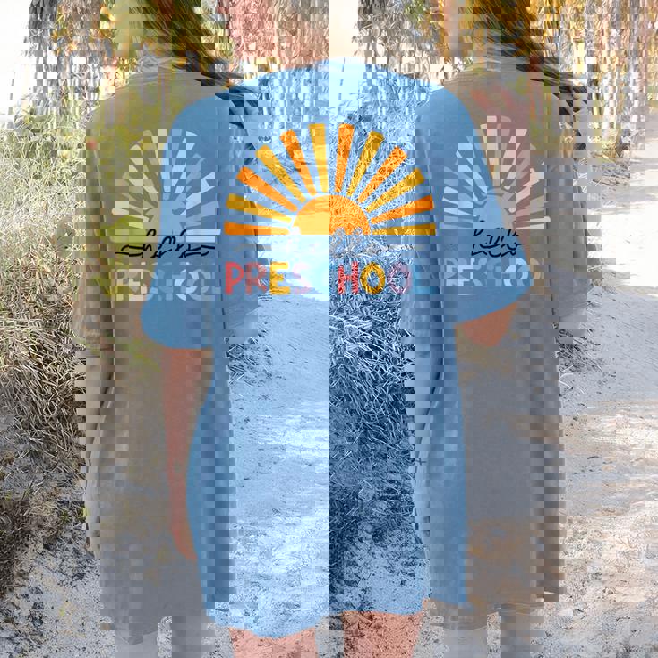 Back To School Hello Preschool For Kids Teacher Women Women&#x27;s Comfort Colors T-Shirt Back Print