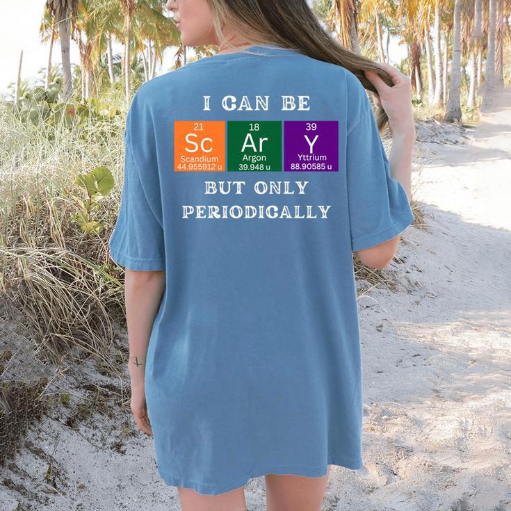 Chemisty Science Teacher Periodic Table Halloween Women's Comfort Colors T-Shirt Back Print