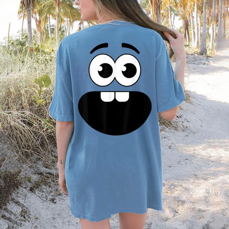 Creepy Carrots Face Teacher Halloween Costume Matching Women's Comfort Colors T-Shirt Back Print