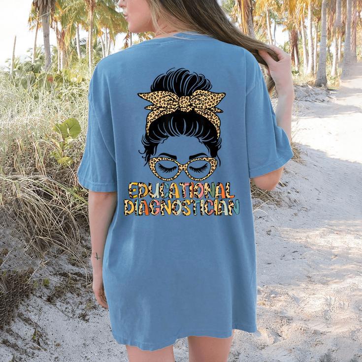 Cute Educational Diagnostician Teacher Appreciation Week Men Women Women's Comfort Colors T-Shirt Back Print