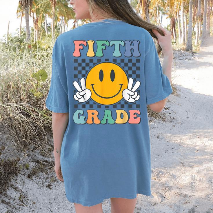 Fifth Grade Team Teachers Boys Girls Retro Smile 5th Grade Women's Comfort Colors T-Shirt Back Print