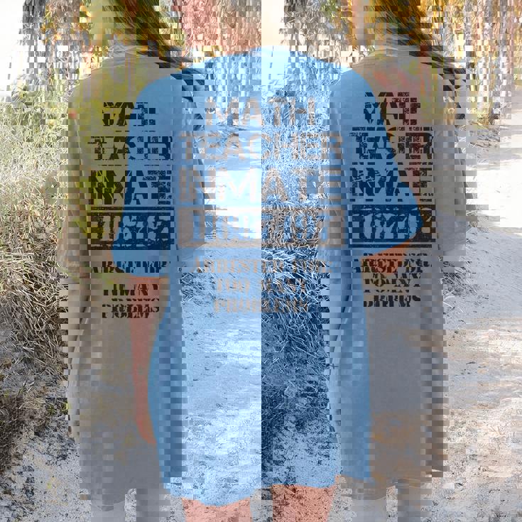 Halloween Math Teacher Prisoner Costume Women&#x27;s Comfort Colors T-Shirt Back Print