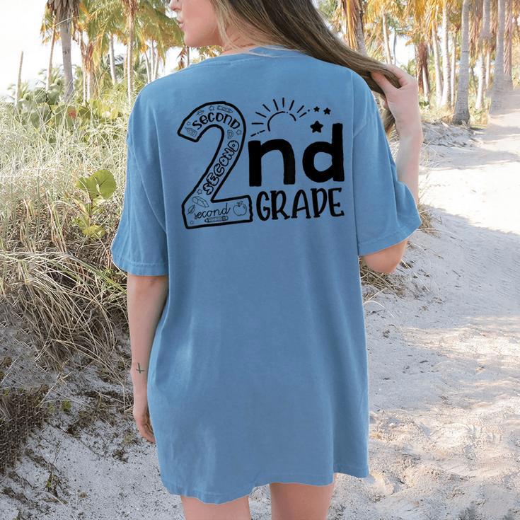 Hello On To 2nd Grade Teachers Boys And Team Secound Grade Women's Comfort Colors T-Shirt Back Print