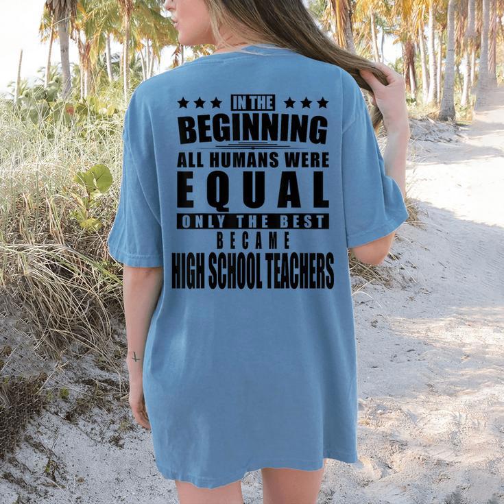 High School Teacher Personalized Women's Comfort Colors T-Shirt Back Print