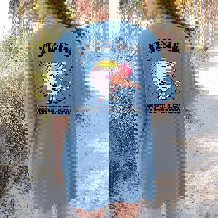 Little Miss Music Teacher Music Teacher Team Women&#x27;s Comfort Colors T-Shirt Back Print