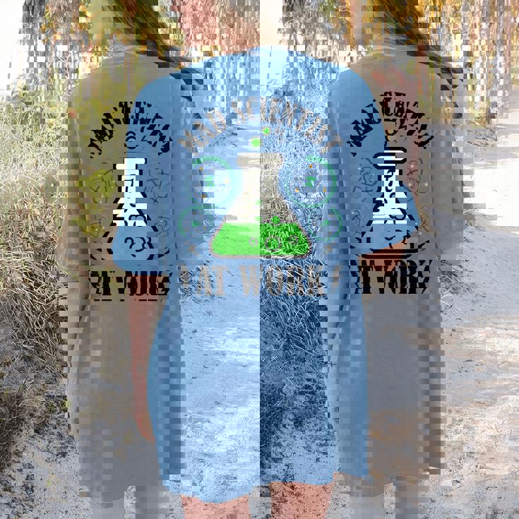 Mad Scientist Science Teacher Halloween Costume Teen Girls Women&#x27;s Comfort Colors T-Shirt Back Print