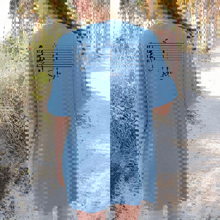 Music Notes Shirt Shh Quarter Fermata Teacher Women&#x27;s Comfort Colors T-Shirt Back Print