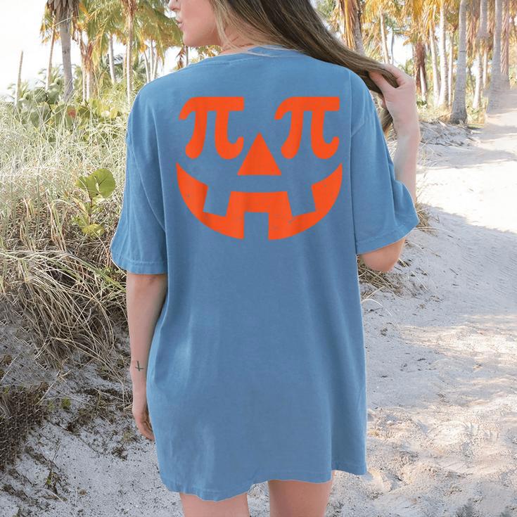 Thanksgiving Math Teacher Pumpkin Pi Pie Math Costume Women's Comfort Colors T-Shirt Back Print