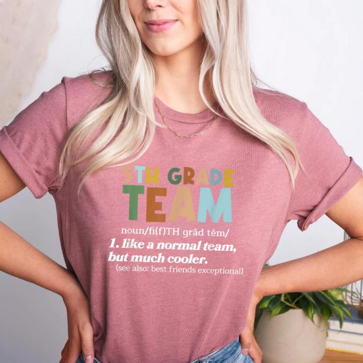 5TH Grade Team Teacher Like A Normal Team Fifth Grade Women's Heather T-Shirt