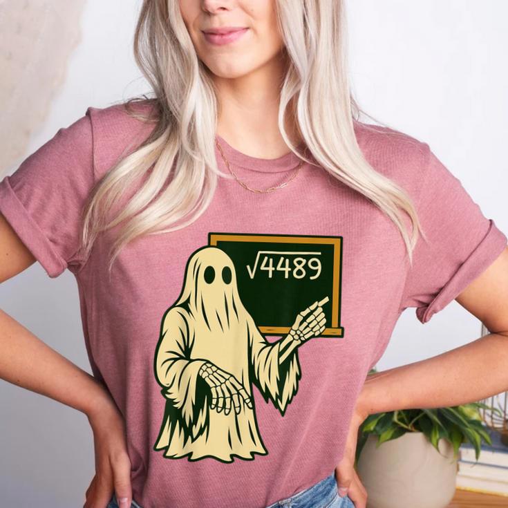 67 Meme Square Root 4489 Slang Math Teacher Skeleton Women's Heather T-Shirt