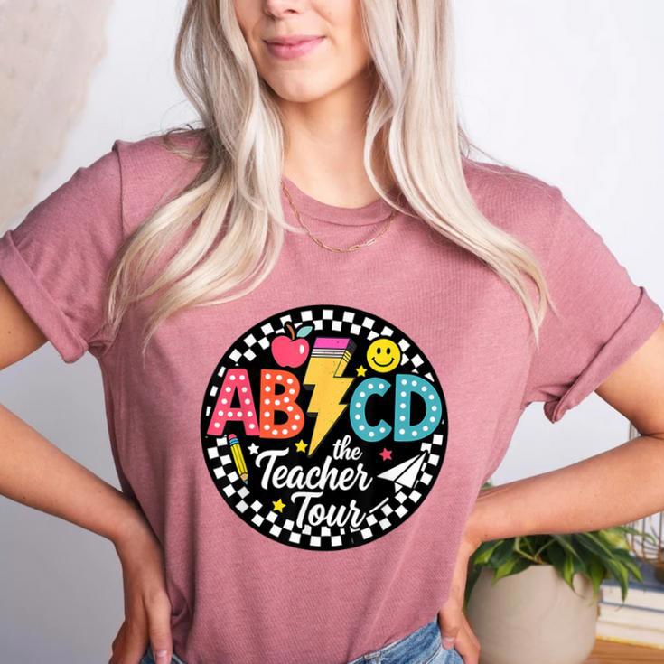 ABCD The Teacher Tour Back To School First Day Of School Women's Heather T-Shirt