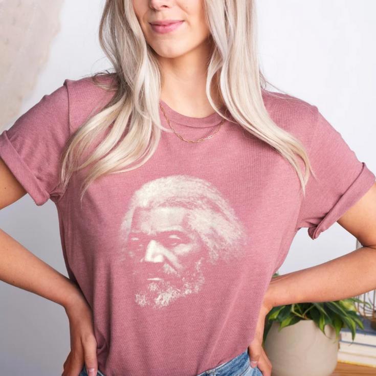 American History Frederick Douglass Teacher Women's Heather T-Shirt