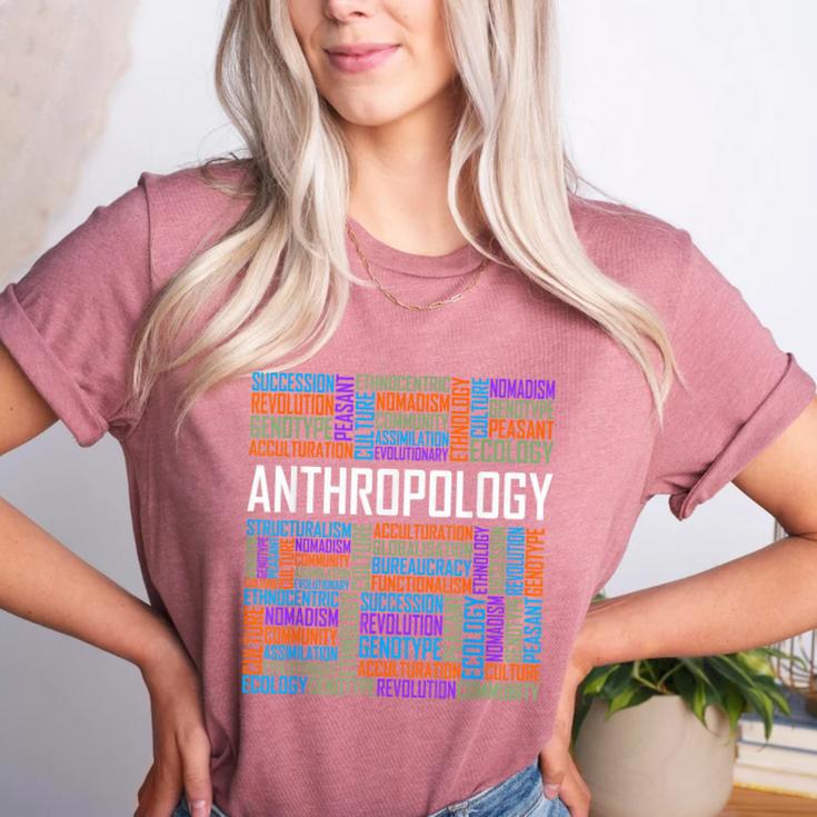 Anthropology Words Anthropologist Teacher Women's Heather T-Shirt