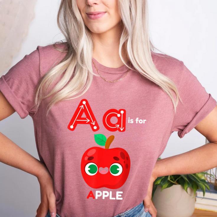 A Is For Apple Pre-K Kindergarten Teacher Student Women's Heather T-Shirt
