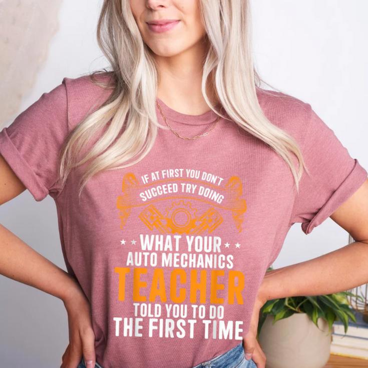 Auto Mechanic Teacher Car Repair Auto Mechanic Women's Heather T-Shirt