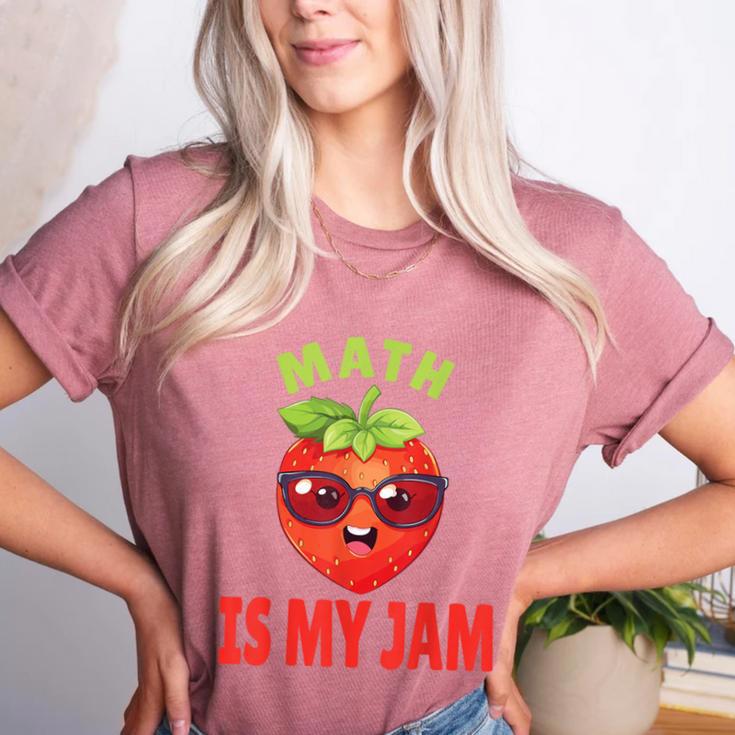 Back To School Math Is My Jam Math Teacher Women's Heather T-Shirt