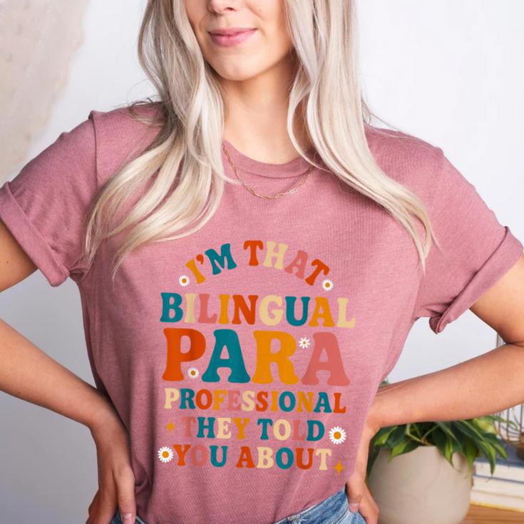 Bilingual Paraeducator Paraprofessional Parapro Teachers Women's Heather T-Shirt