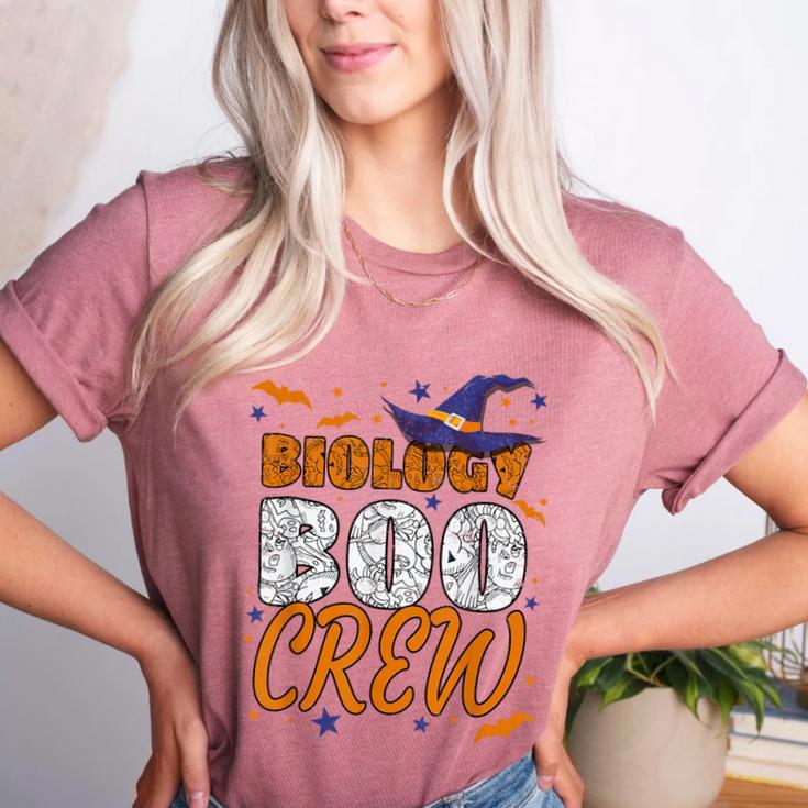 Biology Boo Crew Halloween Biology Teacher Matching For Men Women Kids Women's Heather T-Shirt
