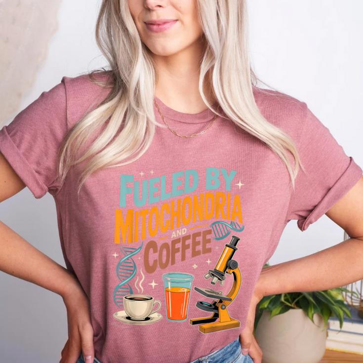 Biology Teacher Science Fueled By Mitochondria Coffee Women's Heather T-Shirt
