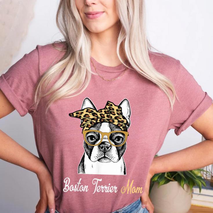 Birthday And Mother's Day -Boston Terrier Mom Women's Heather T-Shirt