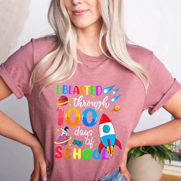 I Blasted Through 100 Days Of School 100th Day Teacher Kids Women's Heather T-Shirt