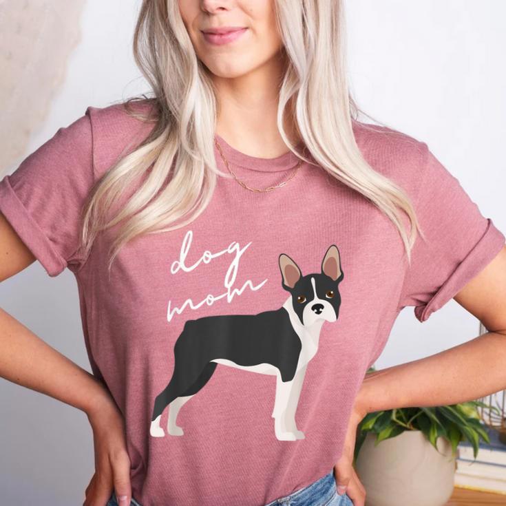 Boston Terrier Dog Mom Woman Women Women's Heather T-Shirt