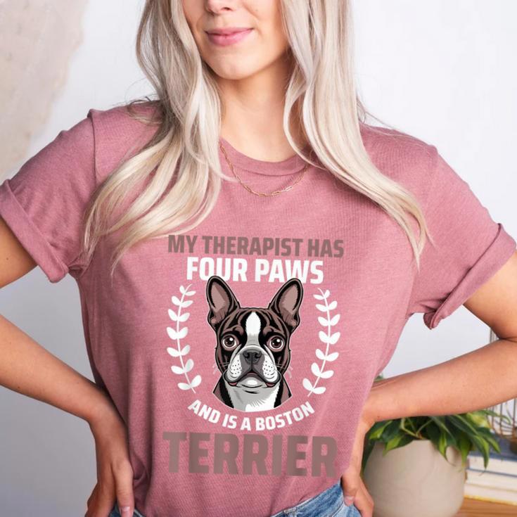 Boston Terrier Dog Women's Heather T-Shirt
