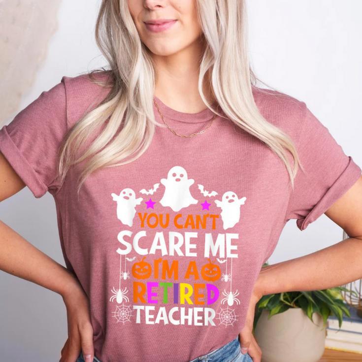 You Can't Scare Me I'm A Retired Teacher Shirt Halloween Women's Heather T-Shirt